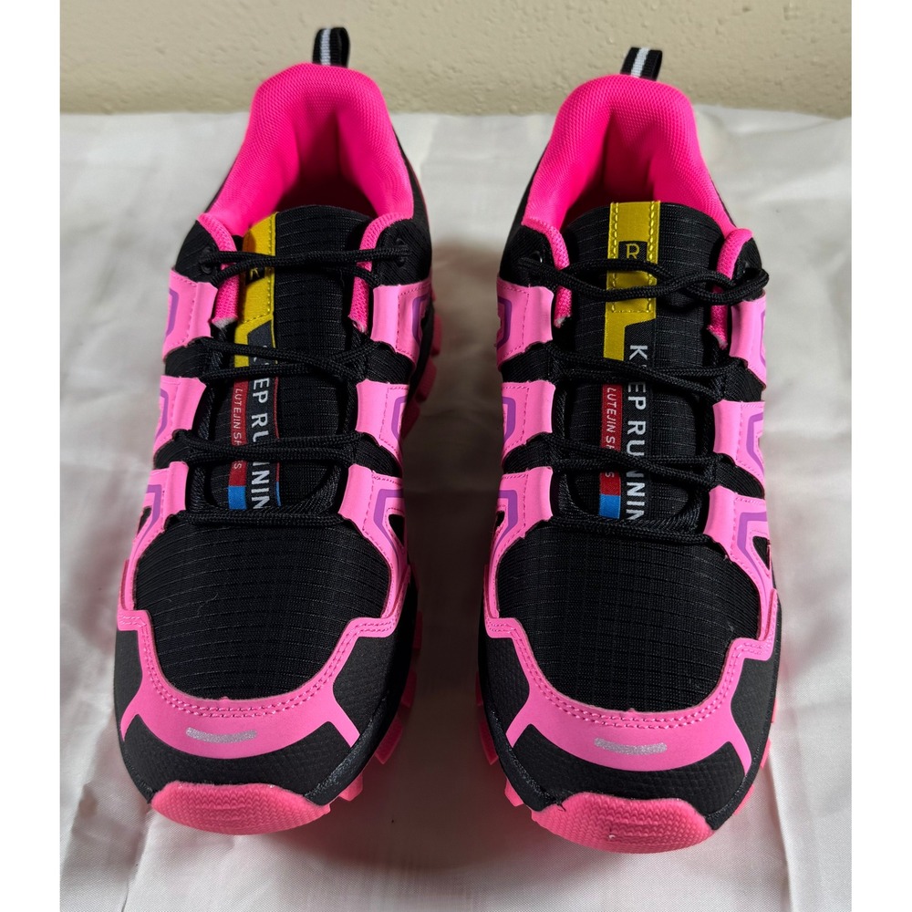 Keep Running Sport 3 Trail Running Shoes Black Neon Pink Athletic Sneakers